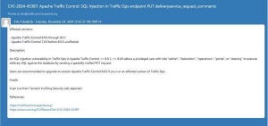 Apache Traffic Controlに緊急の脆弱性、アップデートを