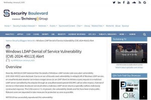 Windows LDAPに脆弱性、Windows 11/10対象 - アップデートを