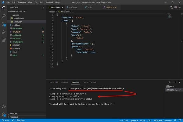 Windows 10で始めるC言語開発 第14回 Windows 10でC言語開発をしよう!　Visual Studio Codeでmakeを使う