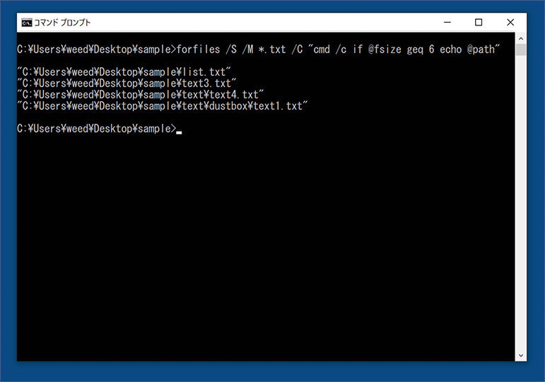 なんとなくコマンド 第28回 forfilesで検索（Windows）